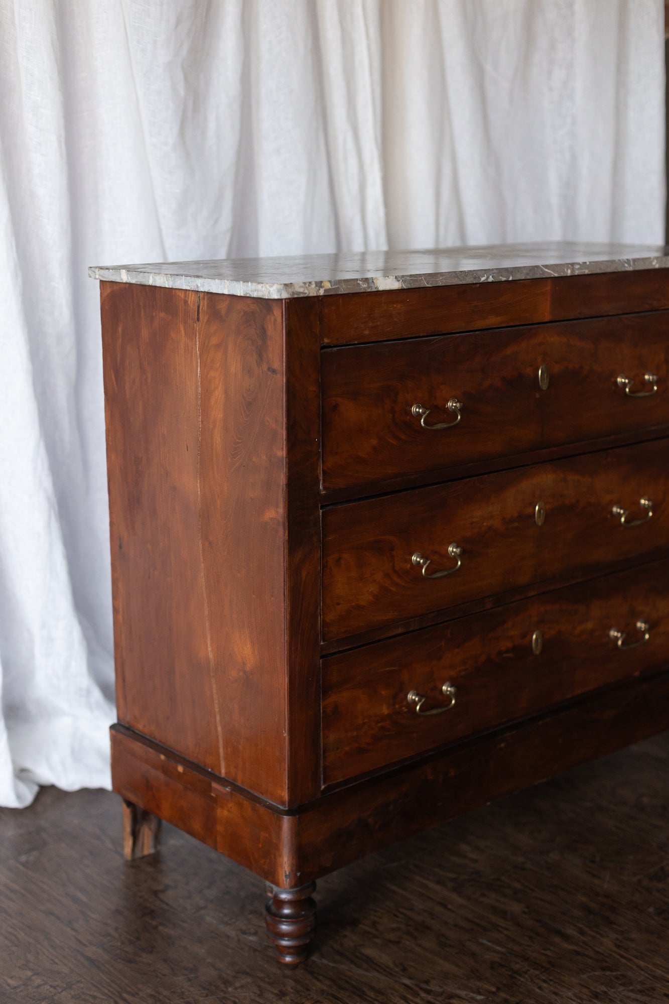 Three Drawer Chest with Stone Top