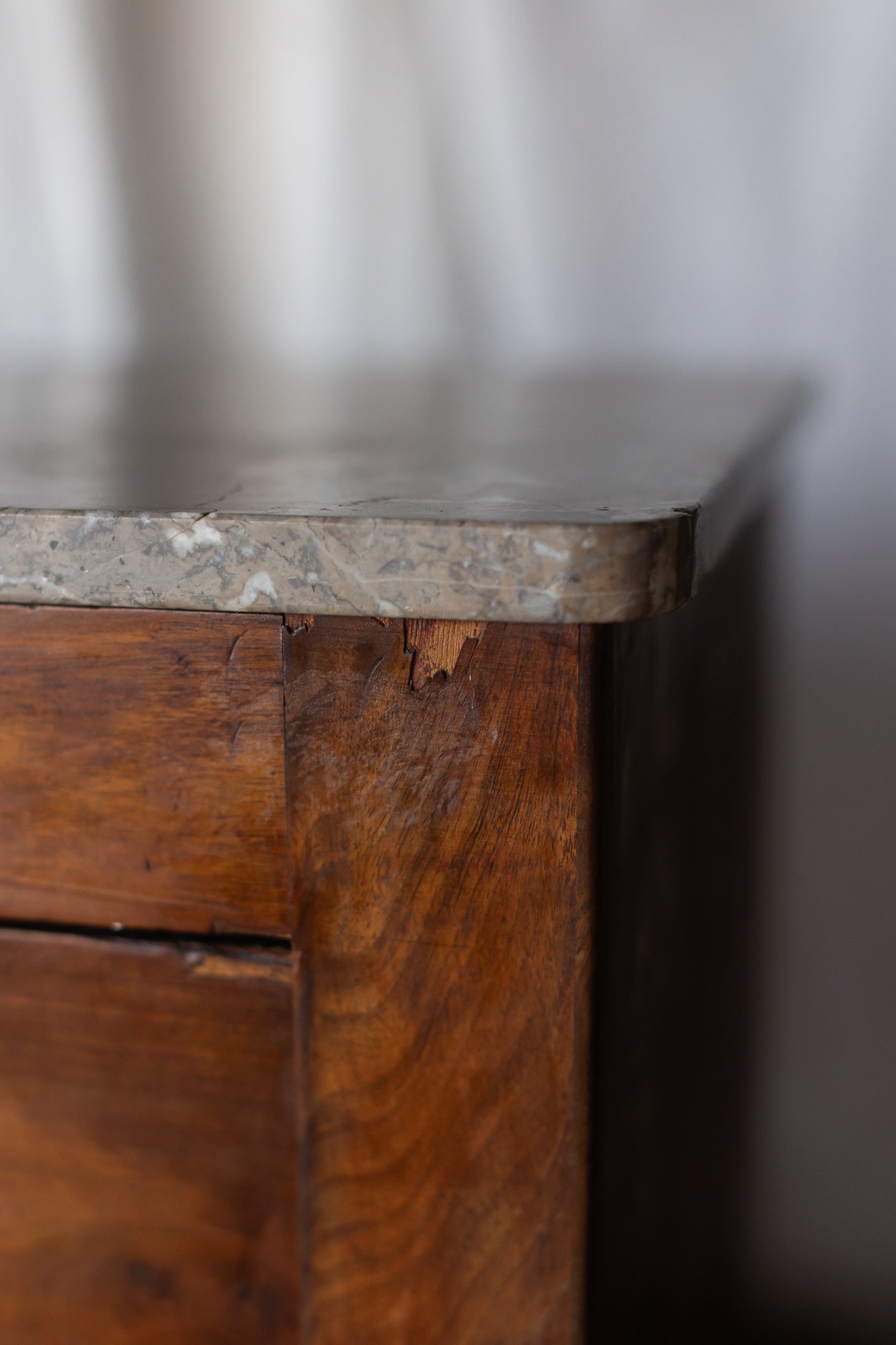 Three Drawer Chest with Stone Top