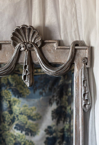 Silver Shell Draped Mirror