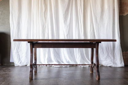 Trestle Table with Iron Base