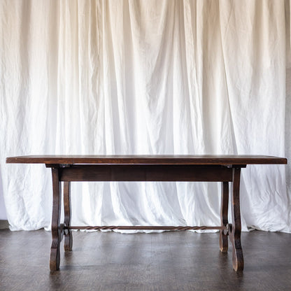 Trestle Table with Iron Base