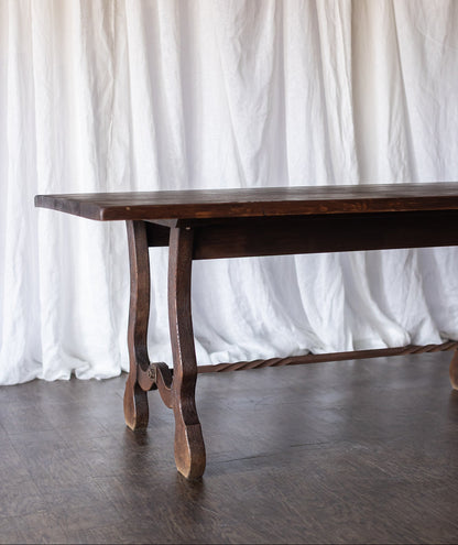Trestle Table with Iron Base