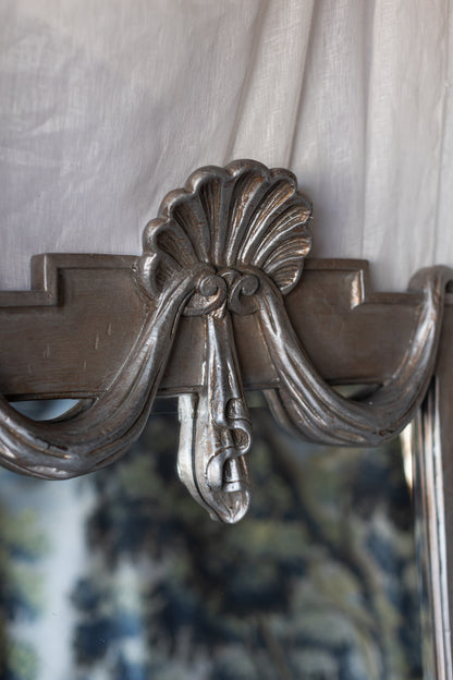 Silver Shell Draped Mirror