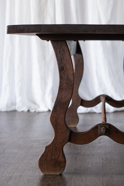 Trestle Table with Iron Base