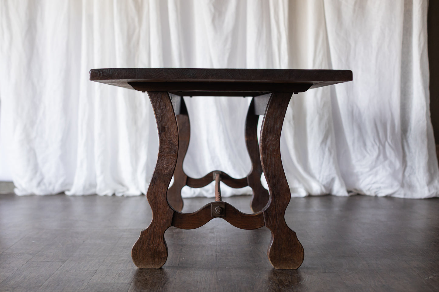 Trestle Table with Iron Base
