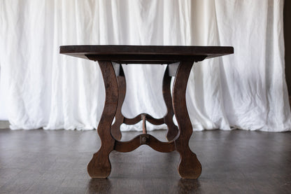 Trestle Table with Iron Base