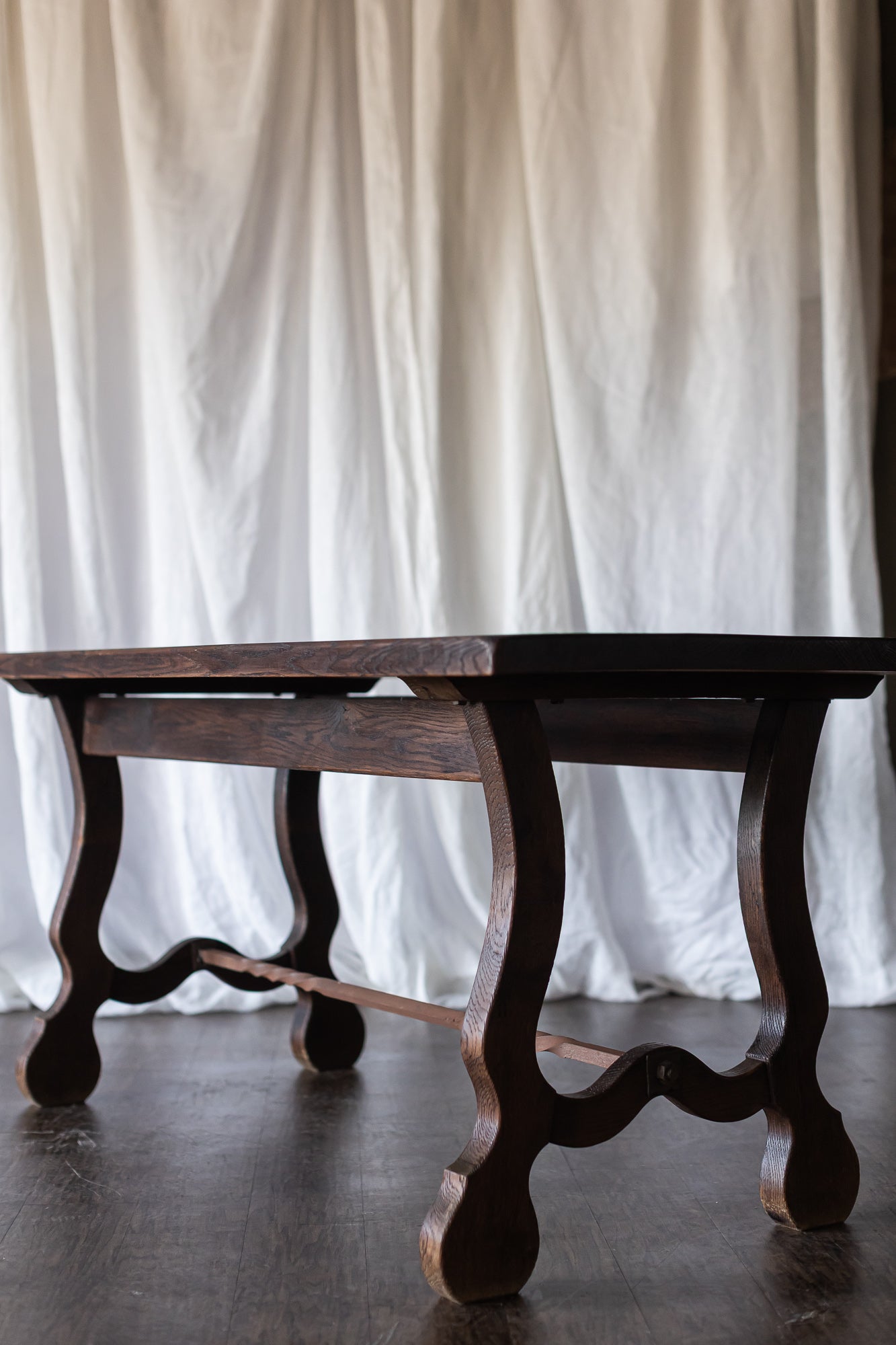 Trestle Table with Iron Base