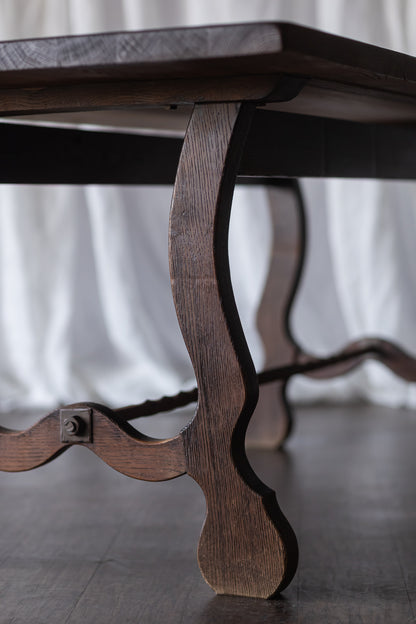 Trestle Table with Iron Base