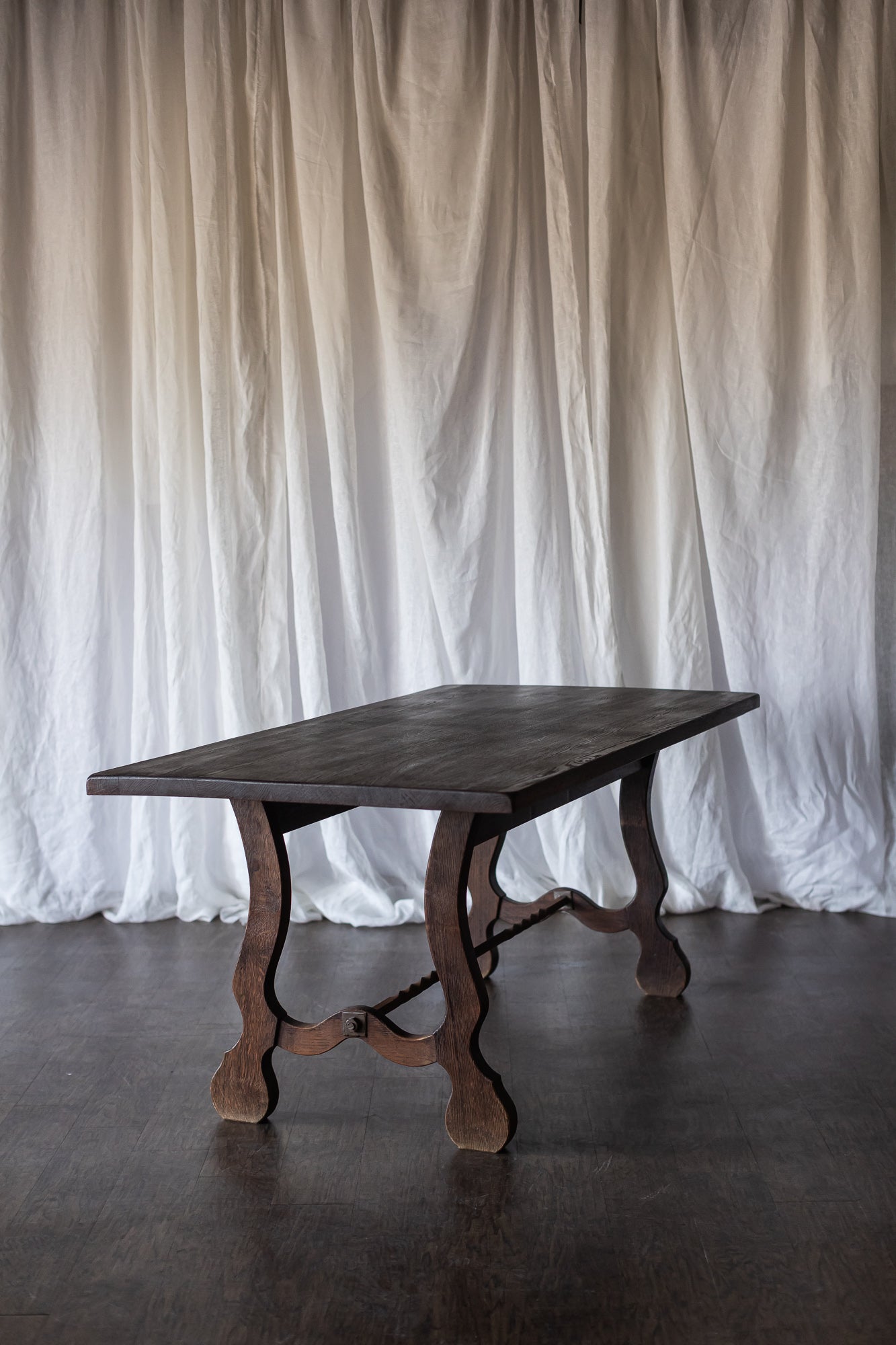 Trestle Table with Iron Base