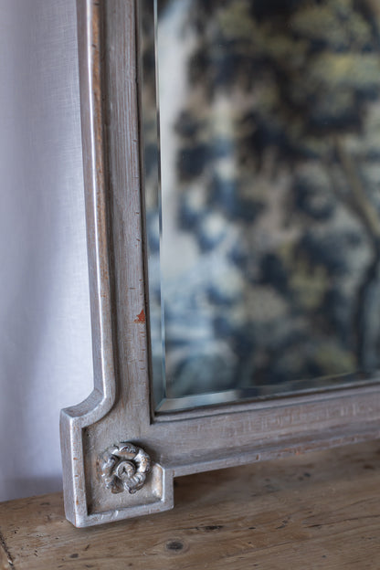 Silver Shell Draped Mirror