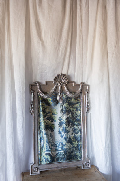 Silver Shell Draped Mirror