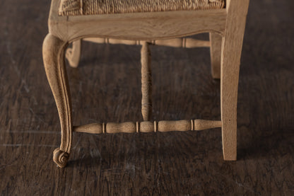 Set of Six Bleached Oak Wood Chairs