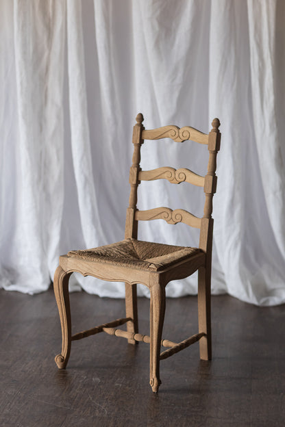 Set of Six Bleached Oak Wood Chairs