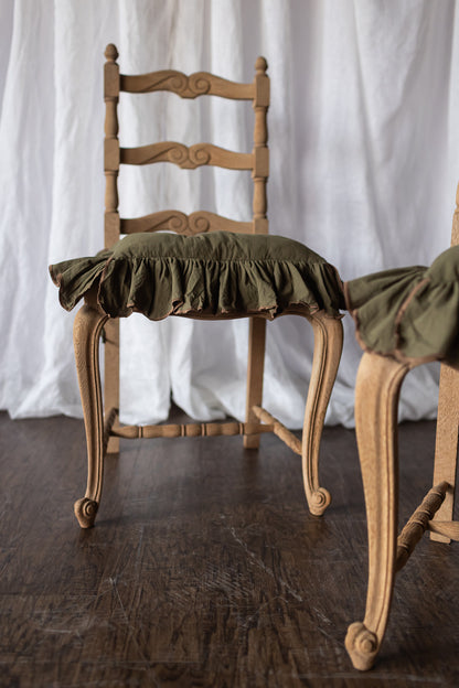 Set of Six Bleached Oak Wood Chairs