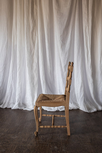 Set of Six Bleached Oak Wood Chairs