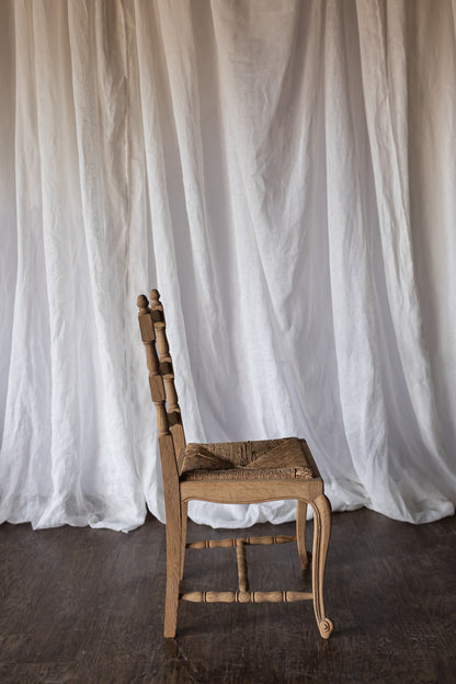 Set of Six Bleached Oak Wood Chairs