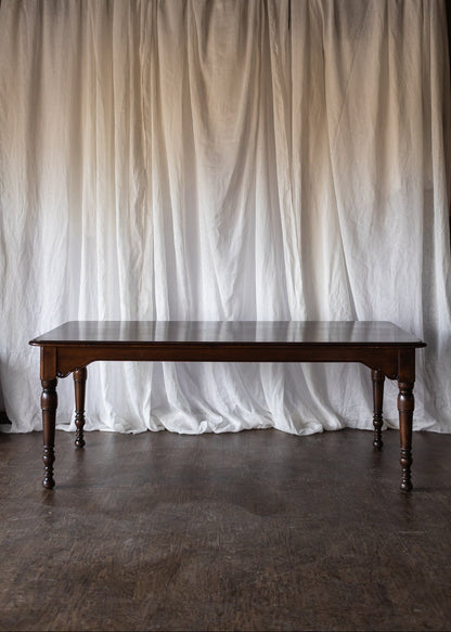 William & Mary Dark Wood Dining Table