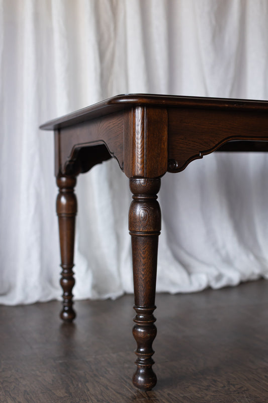 William & Mary Dark Wood Dining Table