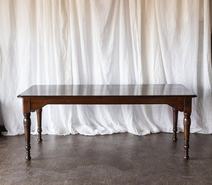 William & Mary Dark Wood Dining Table