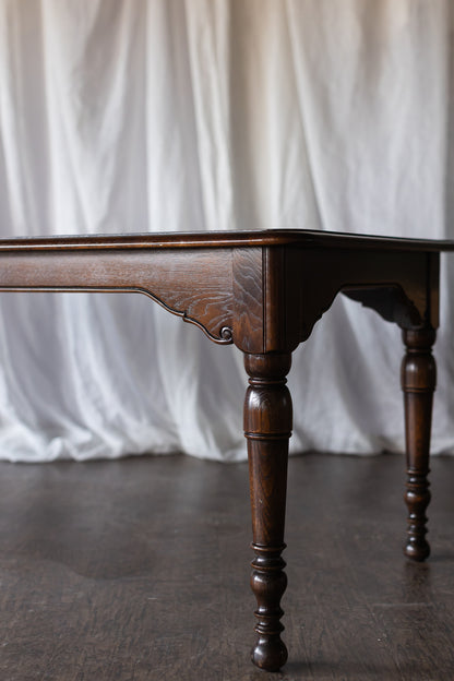 William & Mary Dark Wood Dining Table