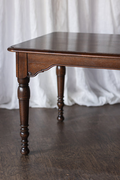 William & Mary Dark Wood Dining Table