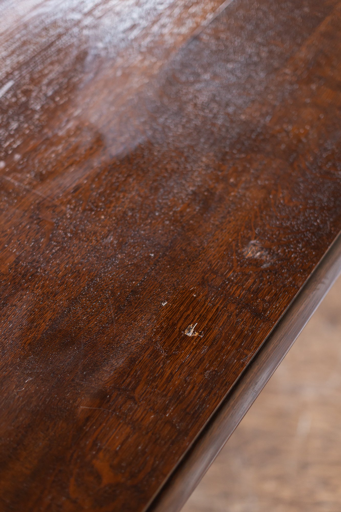 William & Mary Dark Wood Dining Table