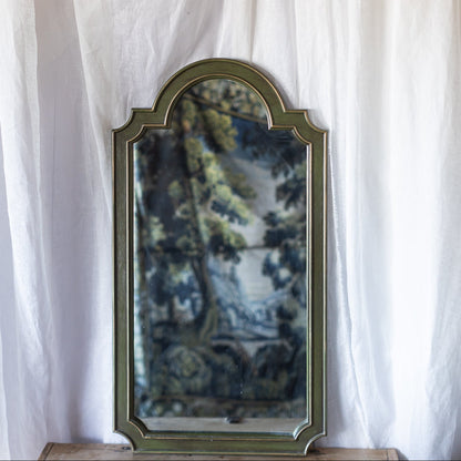 Green Arched Vintage Mirror