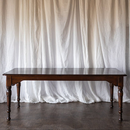 William & Mary Dark Wood Dining Table