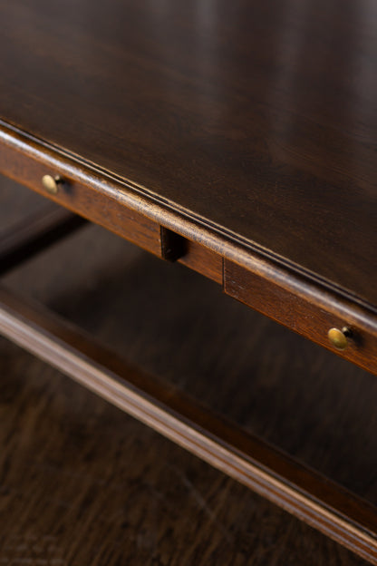 Dark Wood Turned Leg Coffee Table