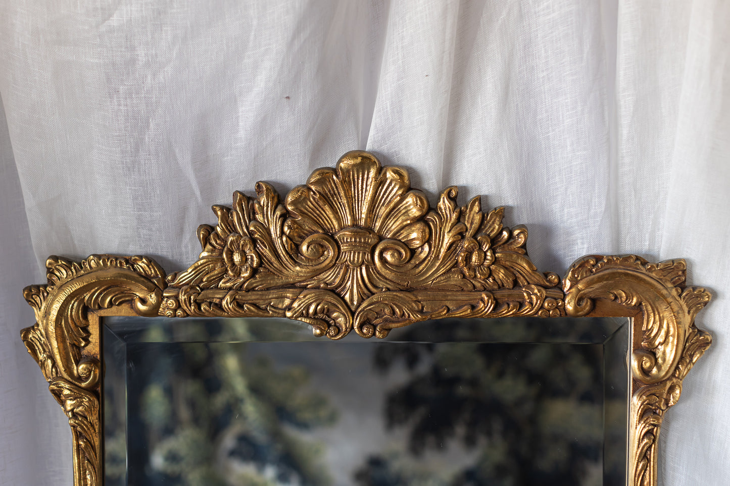 Louis XV Style Rococo Mirror with Beveled Edge
