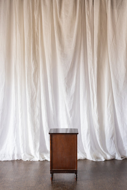 Pair of Four Drawer Nightstands with Turned Feet