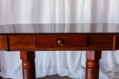 Oval Console Table with Drawer