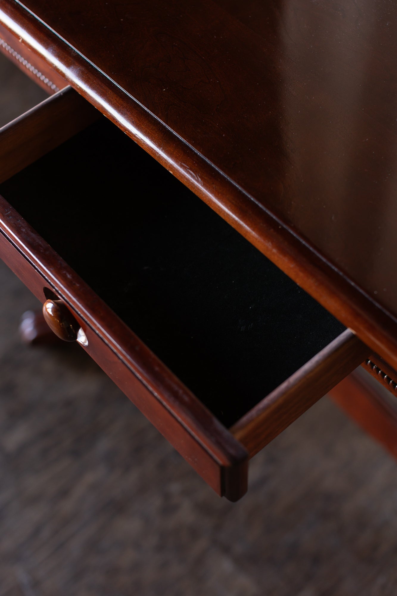 Oval Console Table with Drawer