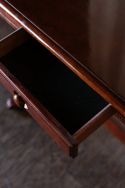 Oval Console Table with Drawer