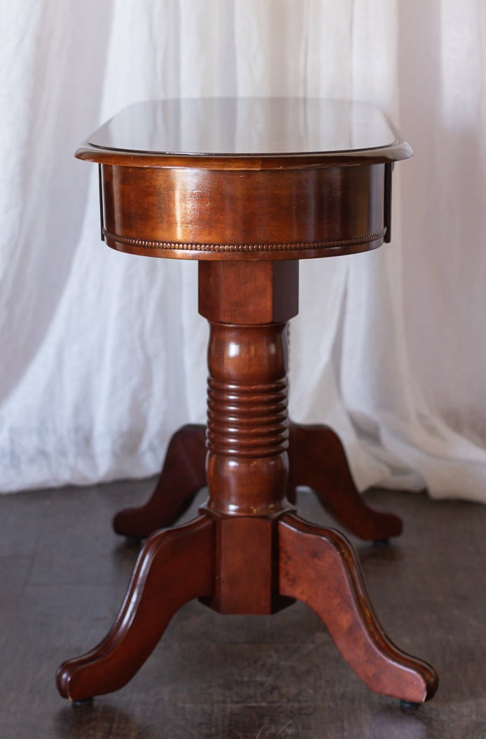 Oval Console Table with Drawer