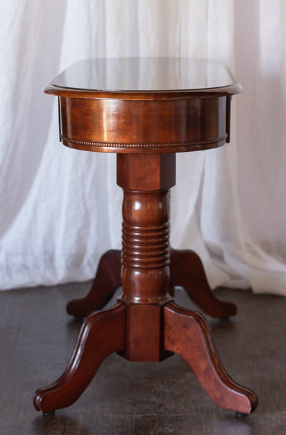 Oval Console Table with Drawer