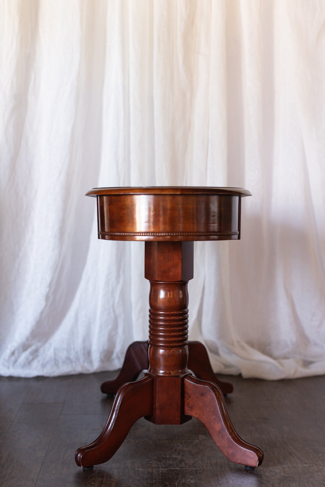 Oval Console Table with Drawer