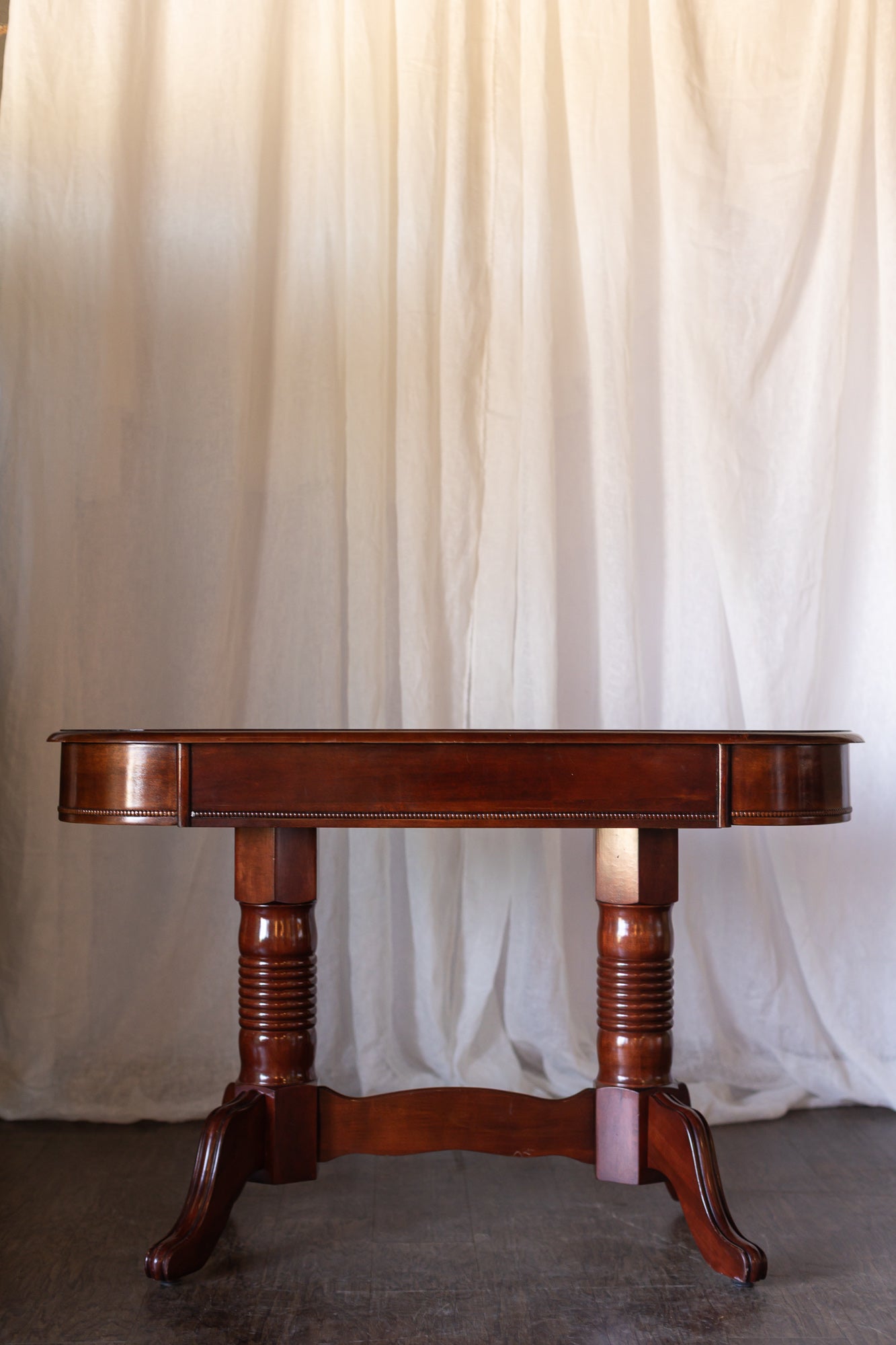 Oval Console Table with Drawer