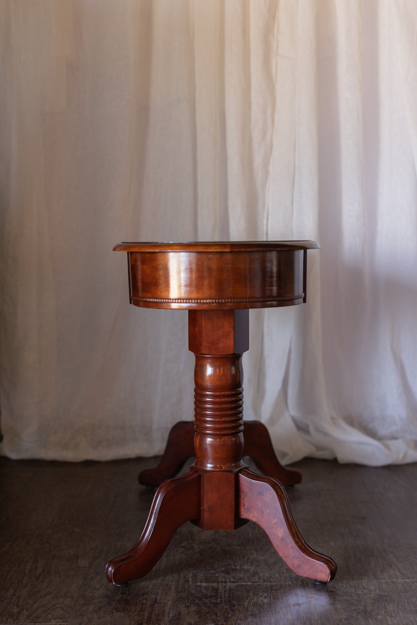 Oval Console Table with Drawer