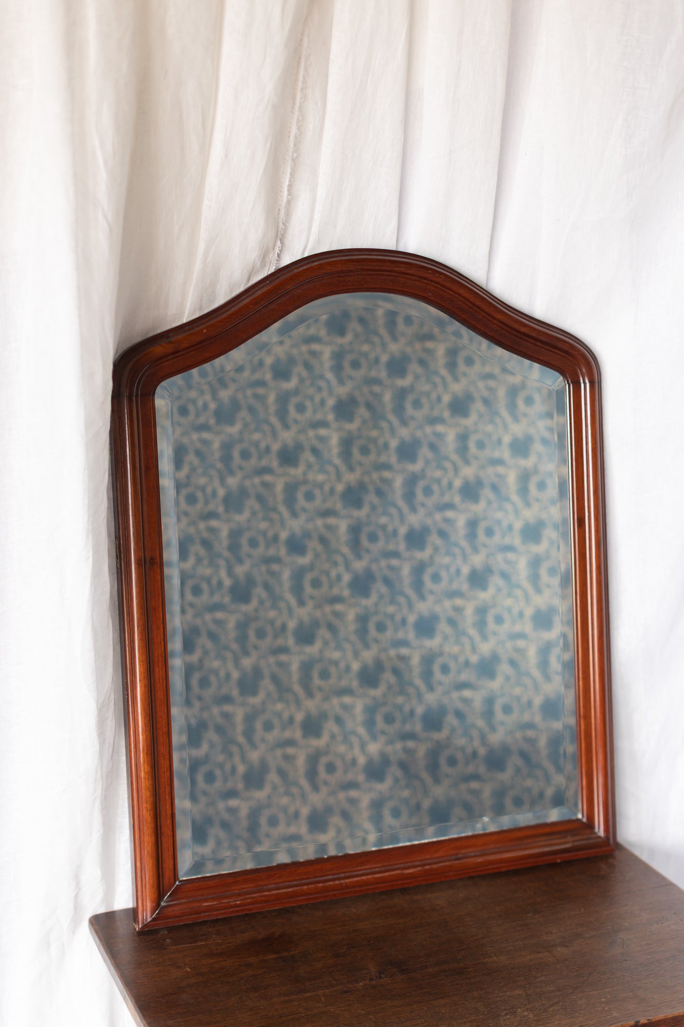 Mahogany Beveled Mirror