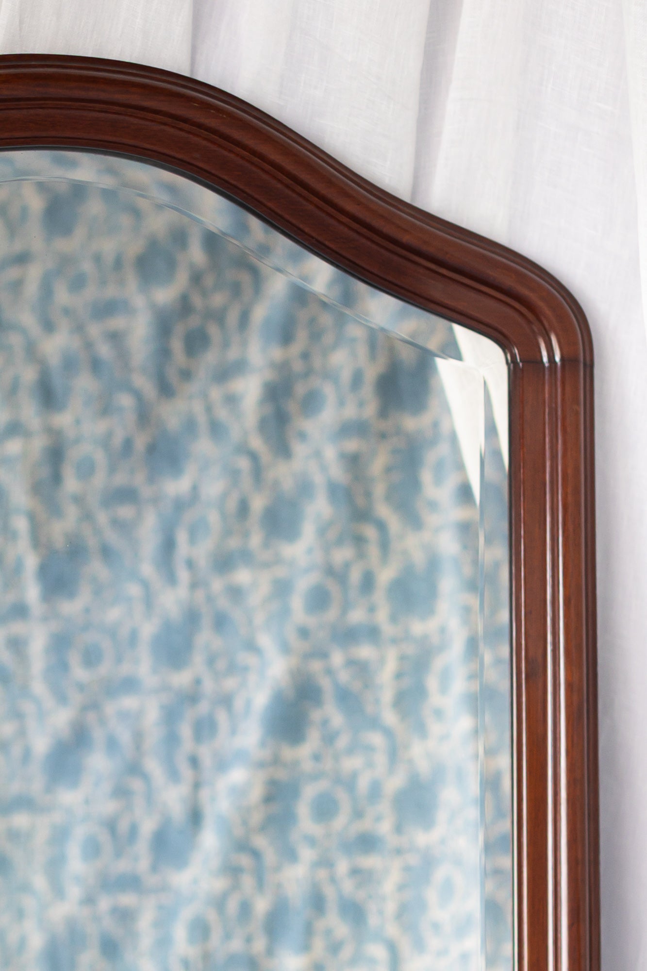 Mahogany Beveled Mirror
