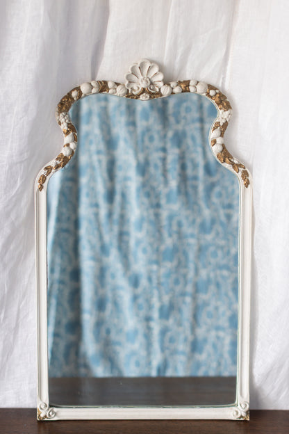 Painted White and Gold Mirror