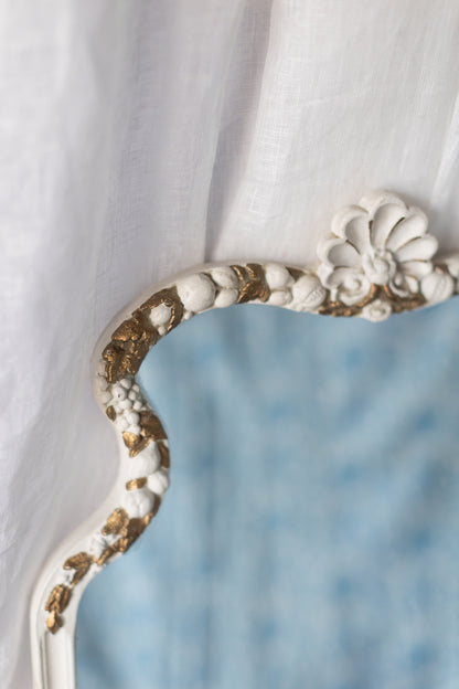 Painted White and Gold Mirror