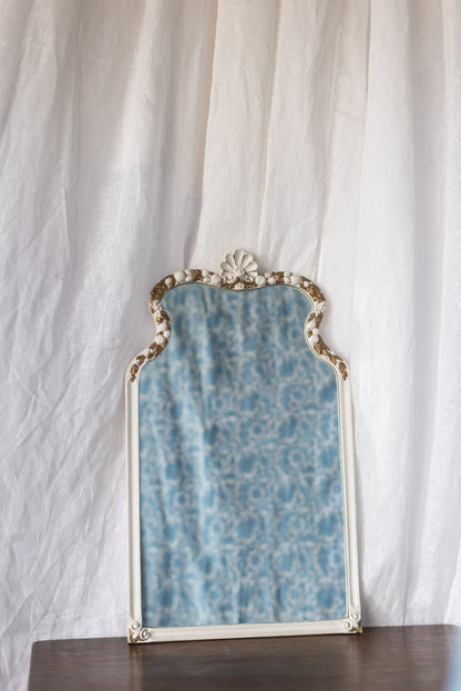Painted White and Gold Mirror