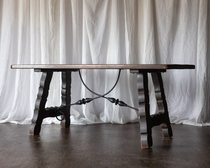Lyre Leg Catalan Style Trestle Table - From France late 1800s