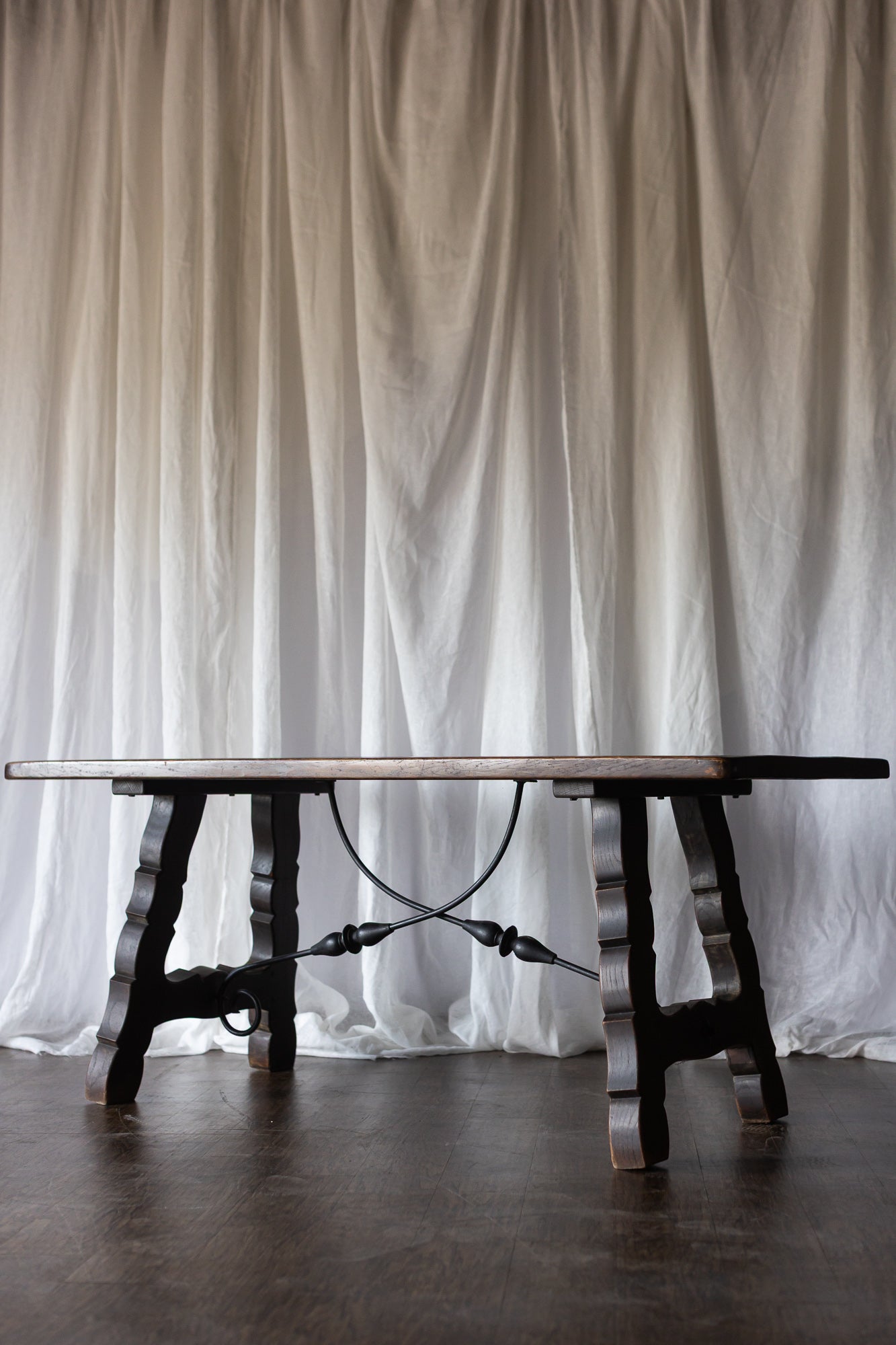 Lyre Leg Catalan Style Trestle Table - From France late 1800s
