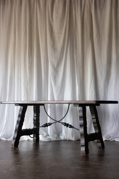 Lyre Leg Catalan Style Trestle Table - From France late 1800s