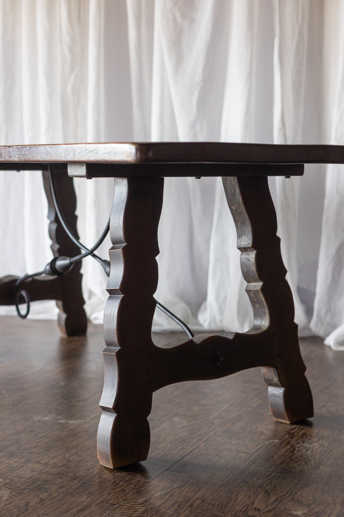 Lyre Leg Catalan Style Trestle Table - From France late 1800s