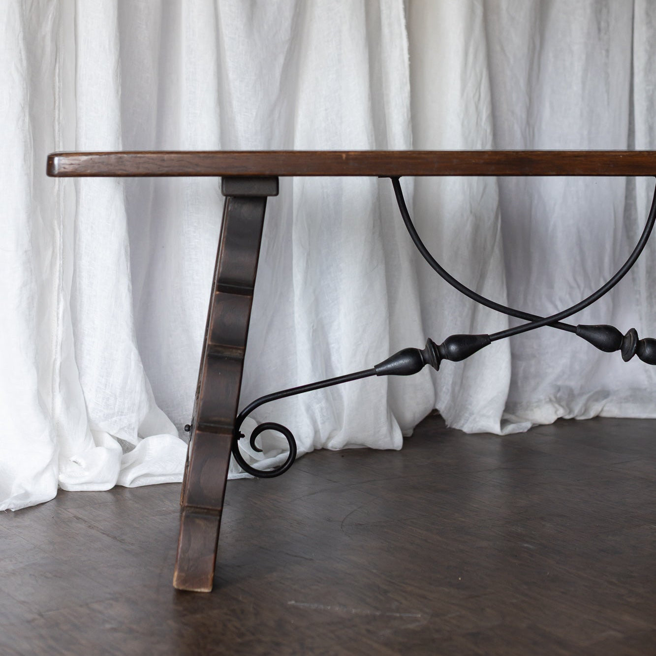 Lyre Leg Catalan Style Trestle Table - From France late 1800s