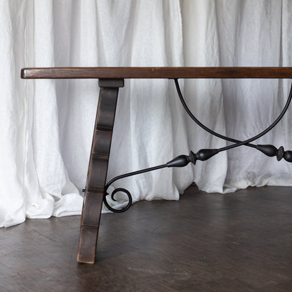 Lyre Leg Catalan Style Trestle Table - From France late 1800s
